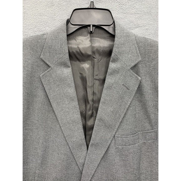 David Taylor Blazer Mens Size 42 L Gray Two Button Front Notched Single Vented - Picture 11 of 16